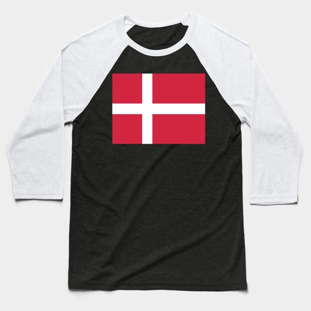 Denmark Baseball T-Shirt by Wickedcartoons